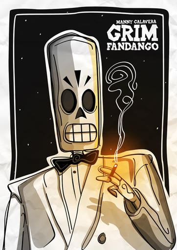 Grim Fandango - Немного хорошего арта Мэнни